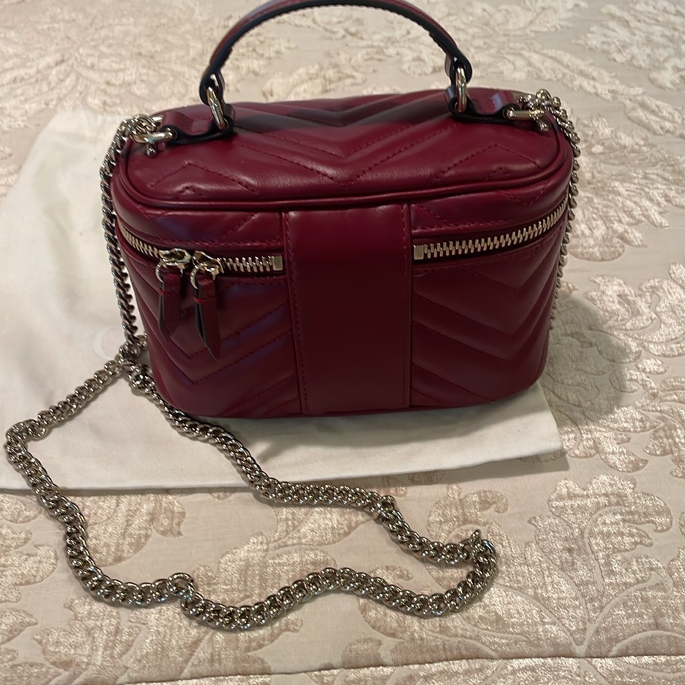 Gucci Burgundy Quilted Crossbody Bag - Picture 3 of 4